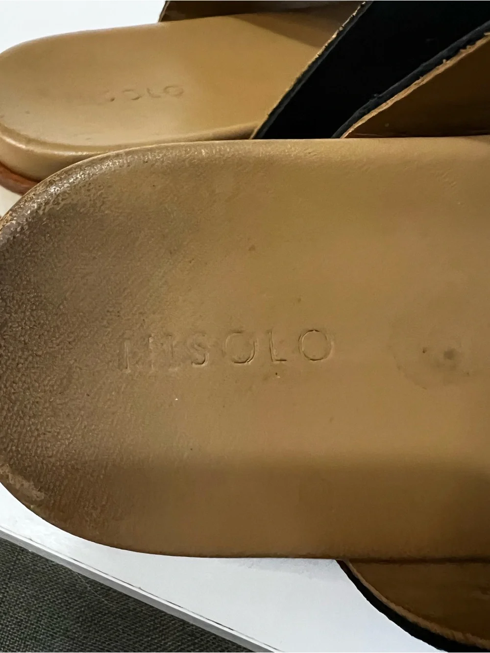 Nisolo Ella Black Leather Flatform Platform Slide Sandals Women’s